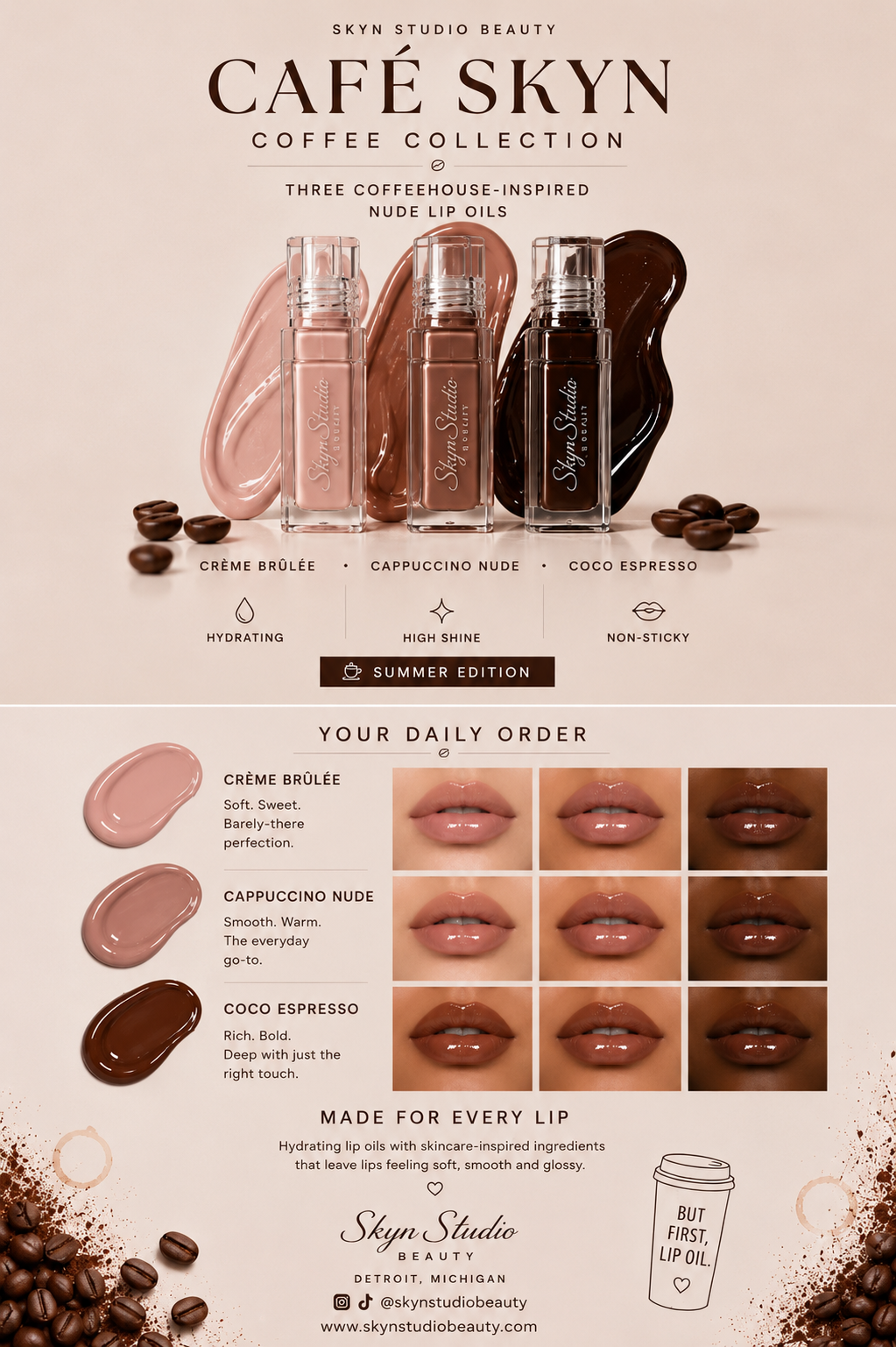 Cafe Skyn Coffee Collection Lip Oils