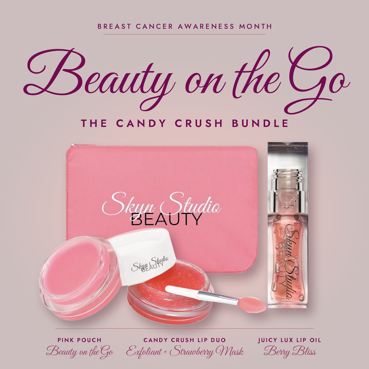 Berry Bliss, Strawberry, Pink Pouch